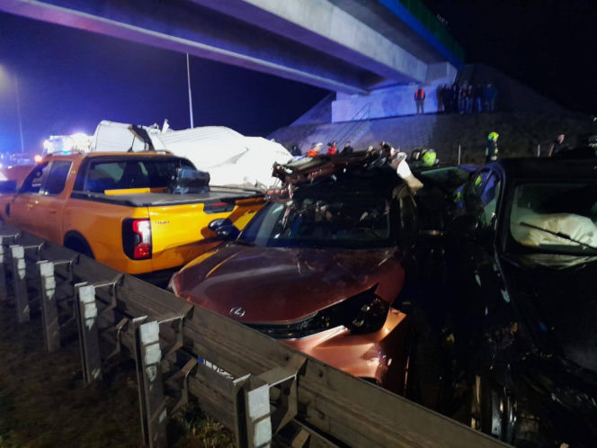 Potężny karambol na S19! Zderzyło się co najmniej 17 pojazdów