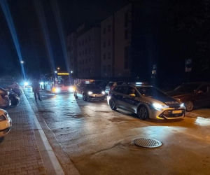 Ewakuacja bloku na os. Piastów w Krakowie