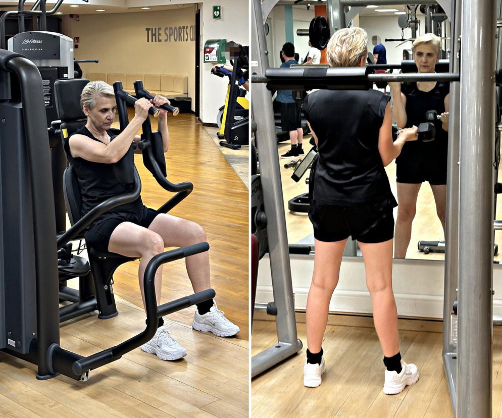 Joanna Scheuring-Wielgus na siłowni