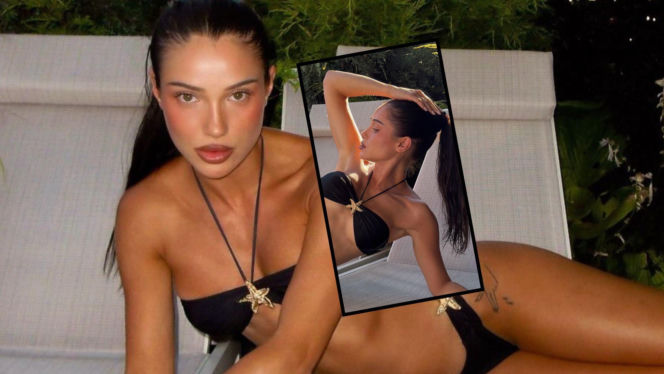Muśnięta słońcem Natsu kusi fanów w czarnym bikini. Influencerka chwali się mocną opalenizną