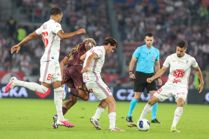 Górnik Zabrze - AS Monaco: Zdjęcia kibiców i zawodników z meczu eliminacji Ligi Konferencji