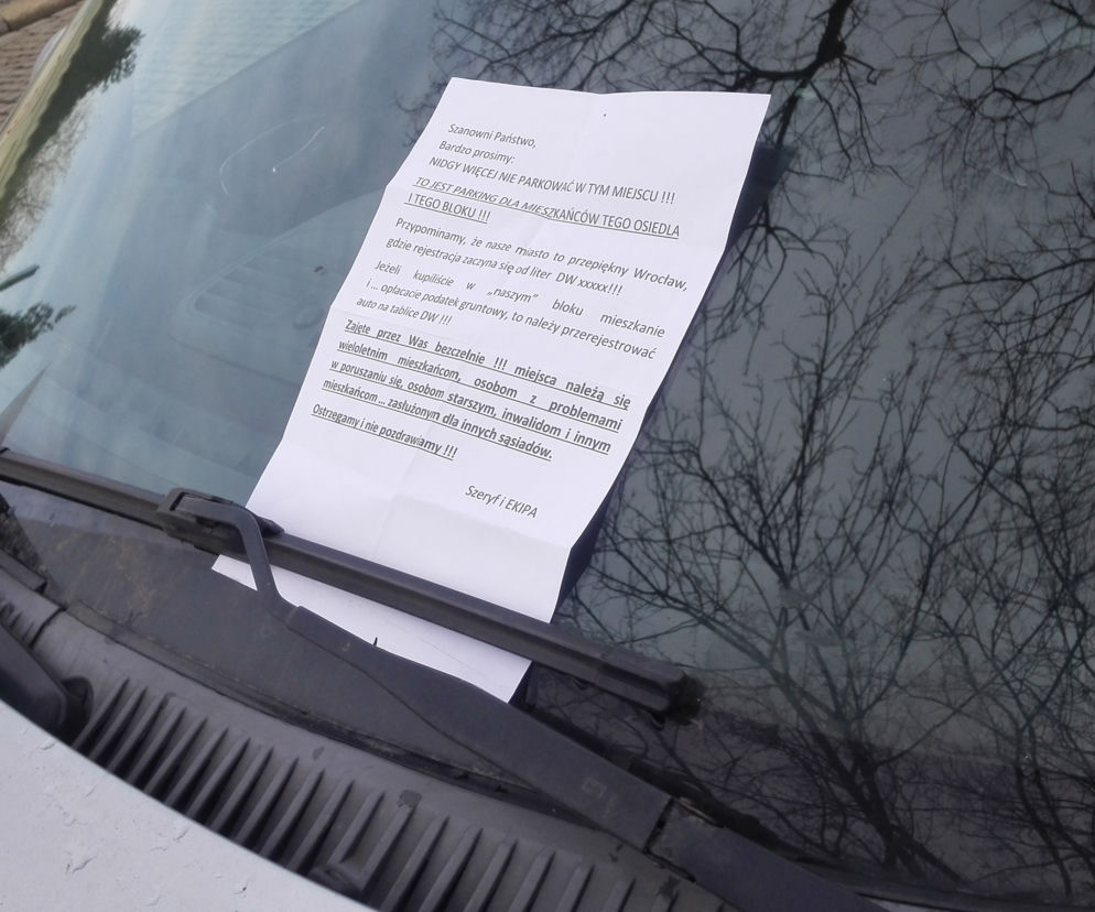 Ulotkę podpisali Szeryf i ekipa