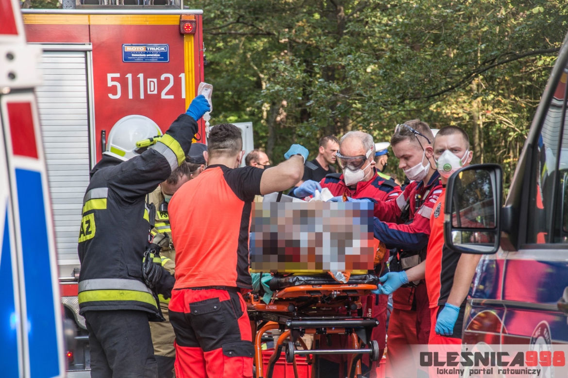Groźny wypadek pod Oleśnicą