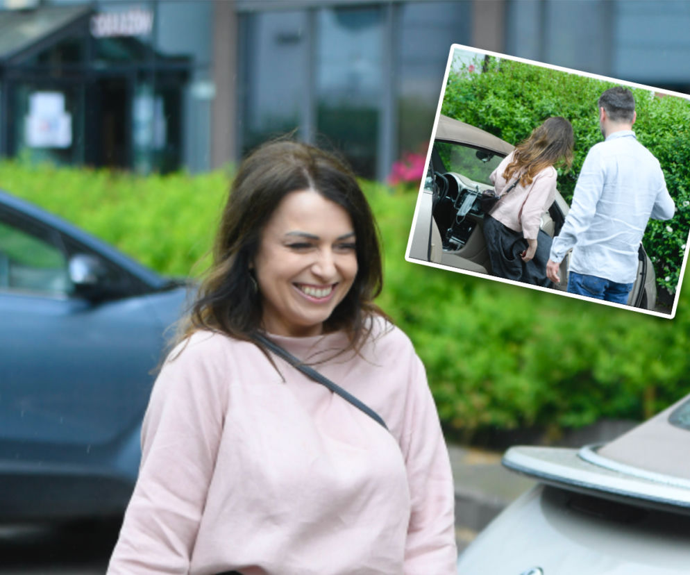 Katarzyna Pakosińska w modnym kabriolecie