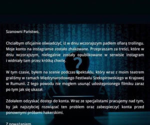 Jacek Poniedziałek oświadczenie