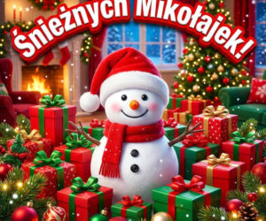 Kartka z życzeniami na Mikołajki