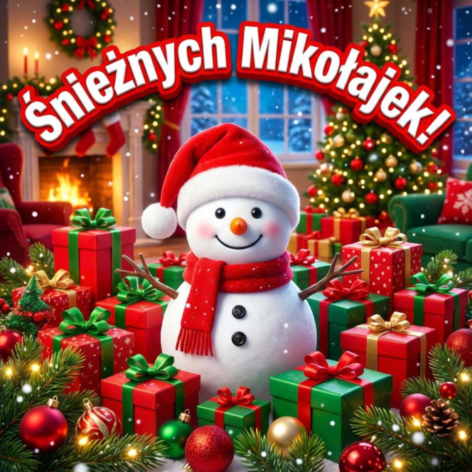 Kartka z życzeniami na Mikołajki