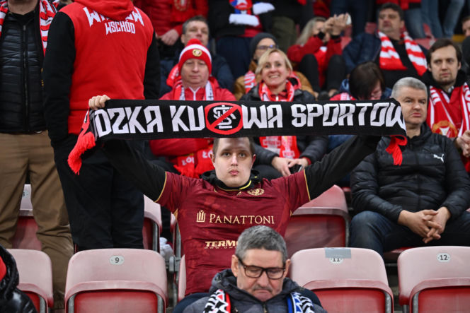 Widzew Łódź - Lech Poznań: Zdjęcia kibiców i zawodników z meczu 24. kolejki PKO BP Ekstraklasy