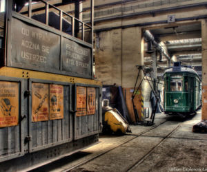 Najstarsza zajezdnia tramwajowa w Łodzi sfotografowana przez Urban Explorers Łódź
