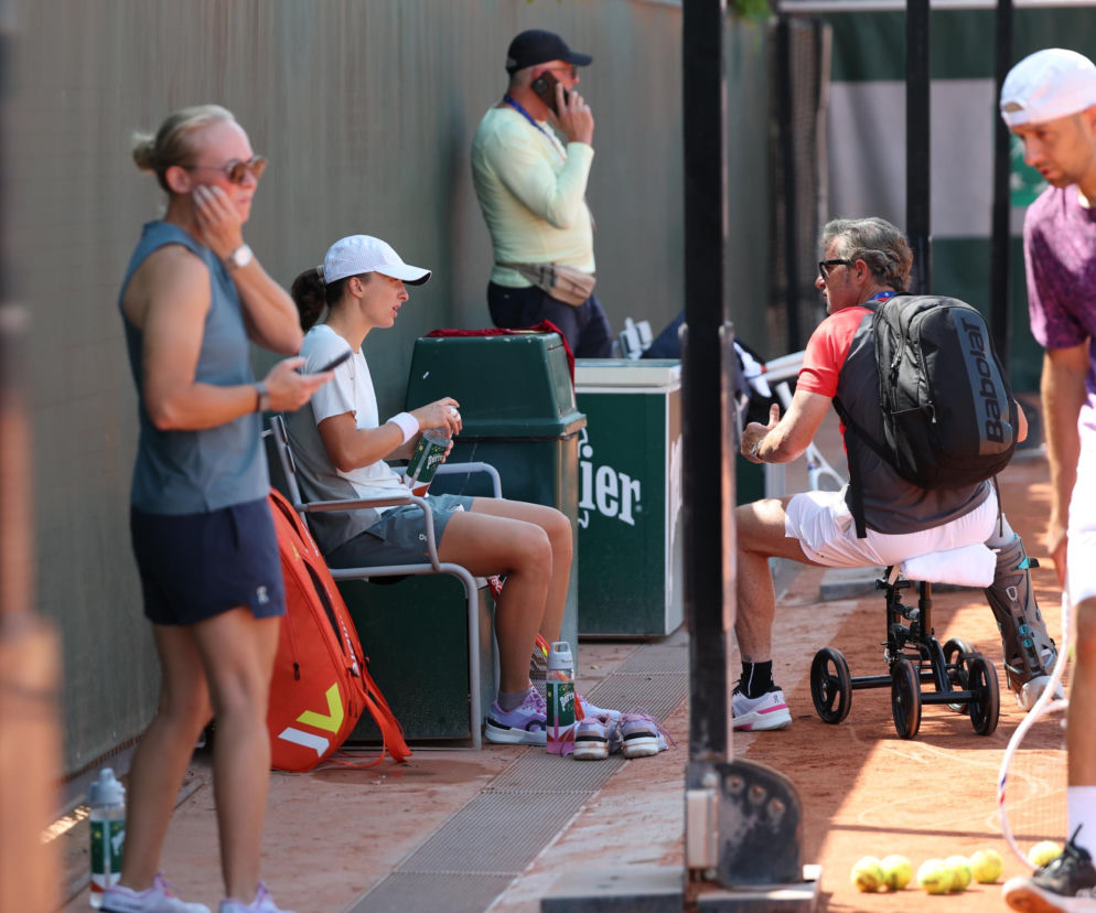 Iga Świątek na ostatnim treningu przez III rundą Roland Garros