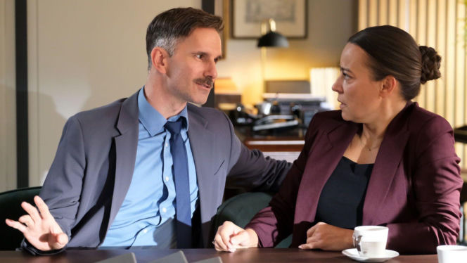 M jak miłość odc. 1917. Magda (Anna Mucha), Kamil (Marcin Bosak)