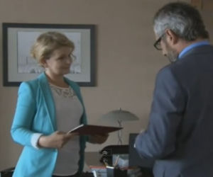 M jak miłość odc. 1020. Marta (Dominika Ostałowska), Adam Werner (Jacek Kopczyński)
