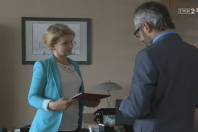 M jak miłość odc. 1020. Marta (Dominika Ostałowska), Adam Werner (Jacek Kopczyński)