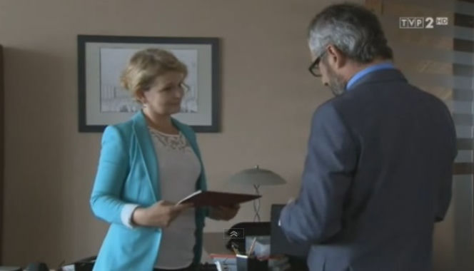 M jak miłość odc. 1020. Marta (Dominika Ostałowska), Adam Werner (Jacek Kopczyński)