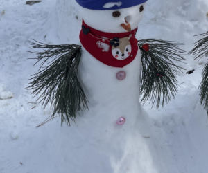 Rodzina bałwanów w Lublinie. Państwo Wrońscy zbudowali zimowy hit osiedla