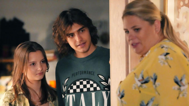 Barwy szczęścia odc. 3295. Ewa (Gabriela Ziembicka), Romeo (Jacek Tyszkiewicz), Aldona (Elżbieta Romanowska)