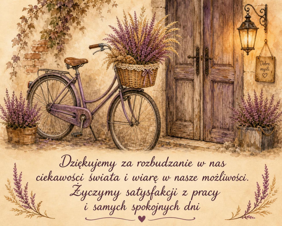 Kartka z życzeniami na Dzień Nauczyciela