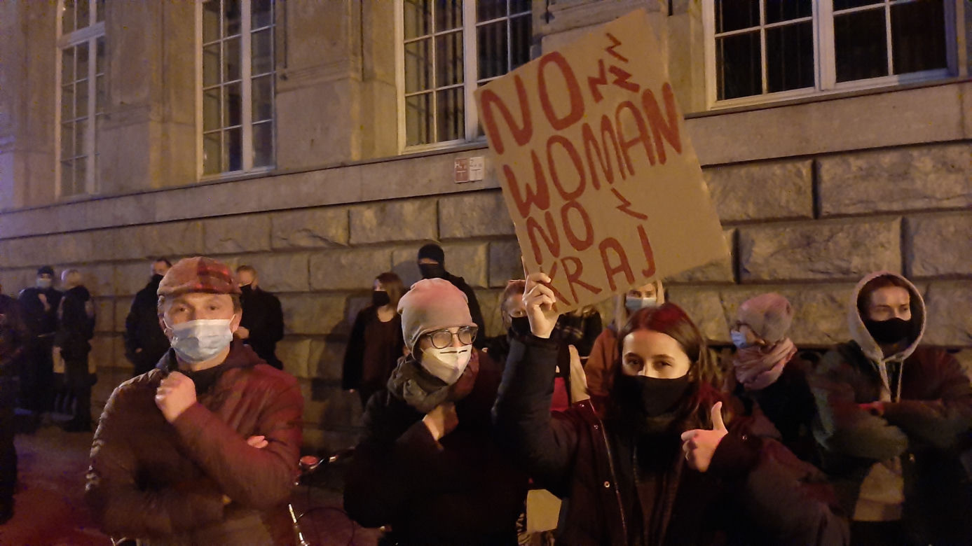 Niedzielny protest w centrum Poznania