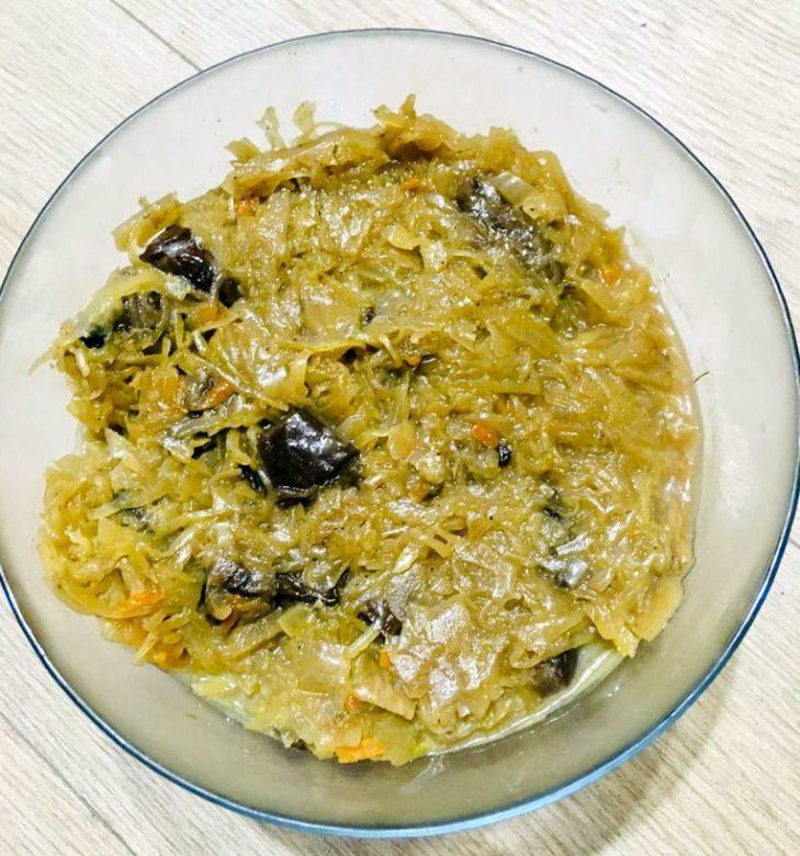 Kapusta z grzybami