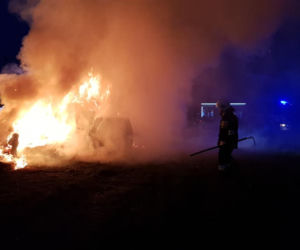 Strażacy z OSP Łobudzice walczyli z dwoma pożarami