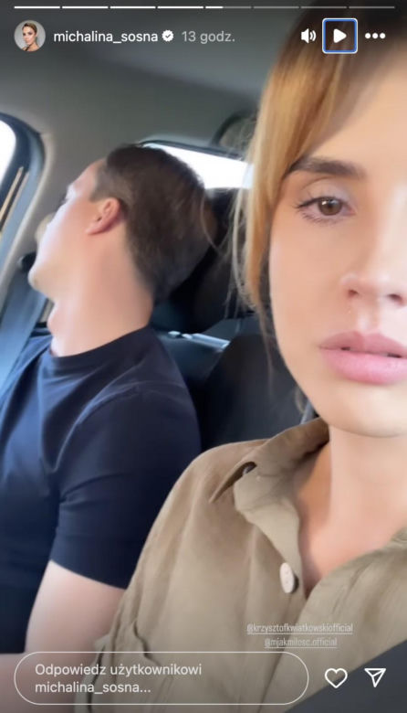M jak miłość na planie. Kama (Michalina Sosna), Jakub Karski (Krzysztof Kwiatkowski)