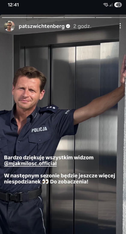 M jak miłość po wakacjach. Adam Karski (Patryk Szwichtenberg) na planie