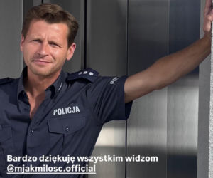 M jak miłość po wakacjach. Adam Karski (Patryk Szwichtenberg) na planie