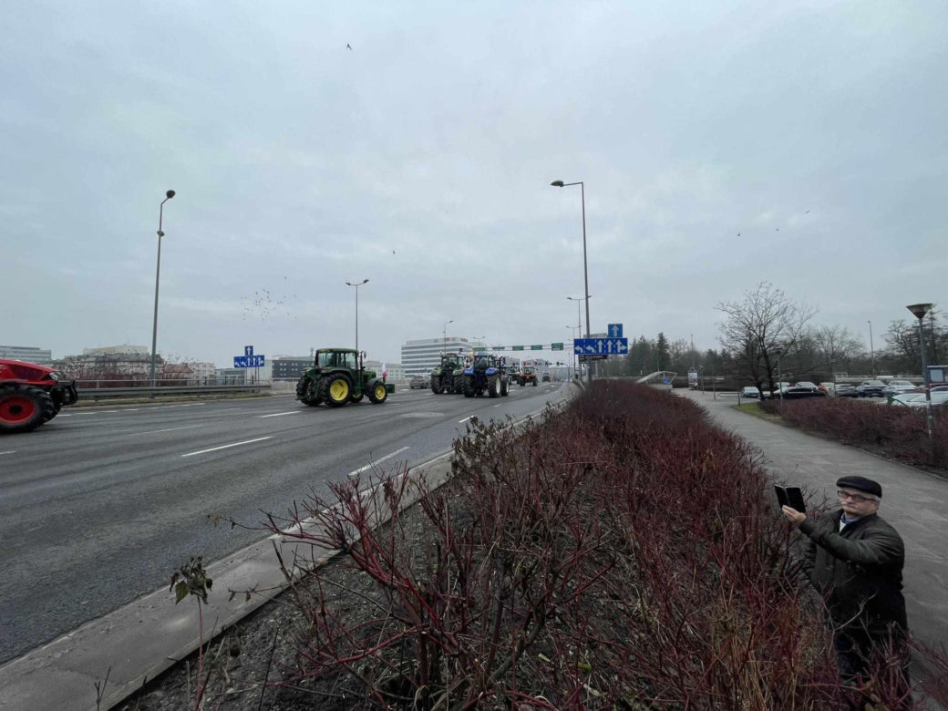 Strajk rolników w Krakowie