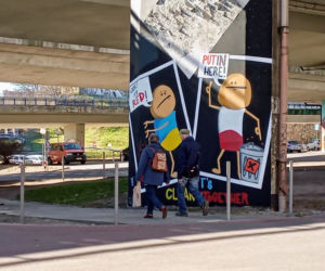Polak i Ukrainiec wspólnie sprzątają świat. Nowy antywojenny mural w Szczecinie