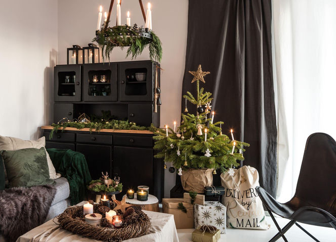 Świąteczne choinki w stylu rustykalnym