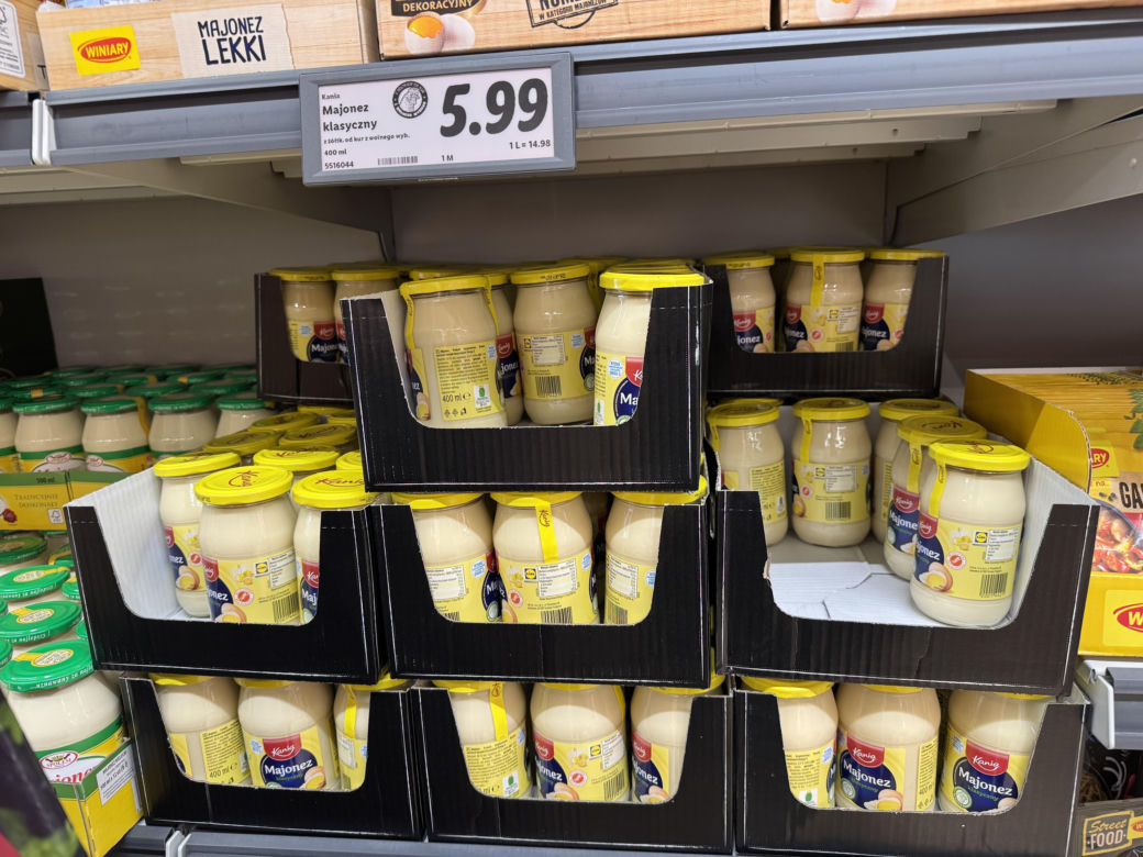 Taki sam majonez jest zdecydowanie tańszy w Polsce - kosztuje 5,99 zł