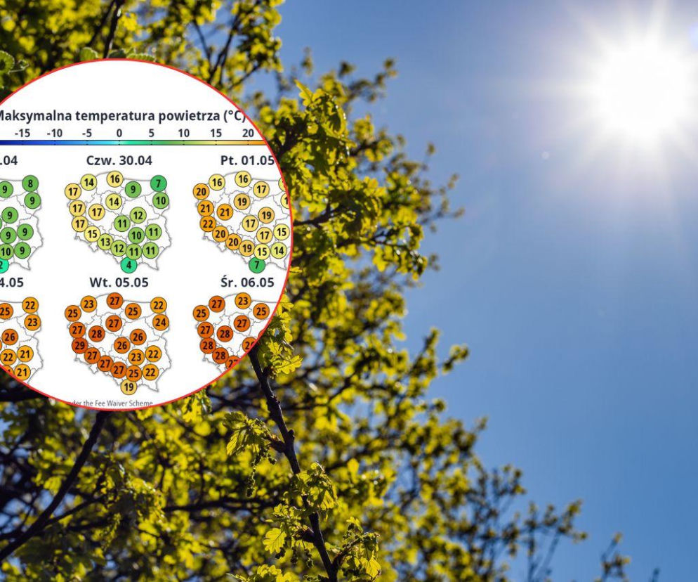 Upały w pierwszych dniach maja 2026 w Polsce. Prawie 30 stopni na termometrach! 