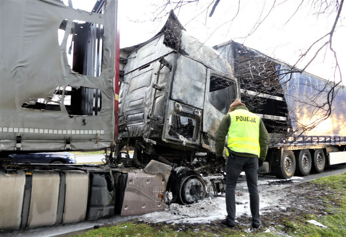 Spalił trzy TIR-y! Brał się za czwartego