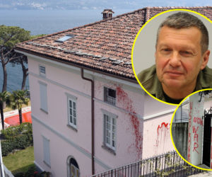 Płonęła włoska willa słynnego propagandysty Kremla. Na ścianach napisy Morderca