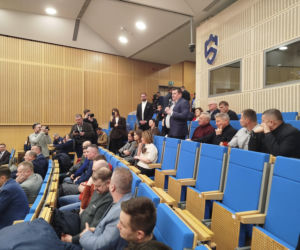 Protest rolników na spotkaniu z ministrem rolnictwa na Uniwersytecie w Siedlcach