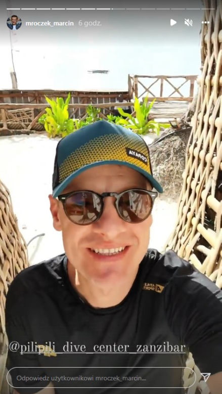 Mroczek wypoczywa na Zanzibarze