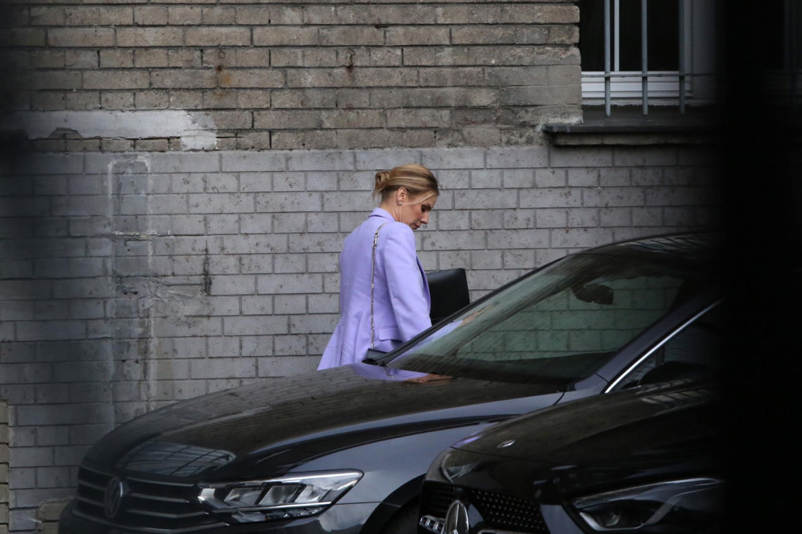 Marta Nawrocka zastosowała color blocking