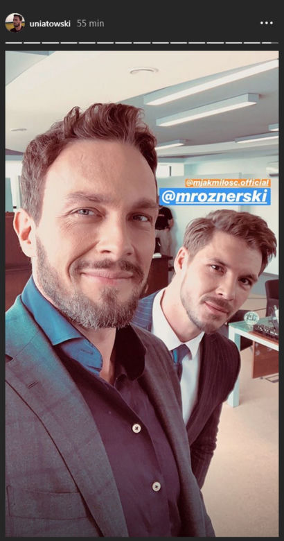 M jak miłość po wakacjach 2019. Marcin (Mikołaj Roznerski), Leszek Krajewski (Sławek Uniatowski)