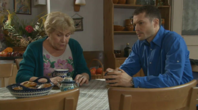 M jak miłość odc. 1049. Tomek (Andrzej Młynarczyk) Barbara (Teresa Lipowska)