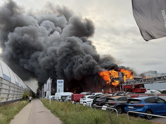 Pożar w Warszawie na Krasnobrodzkiej