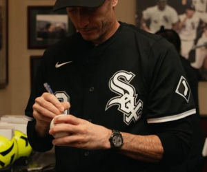 Robert Lewandowski na meczu baseballa Chicago White Sox