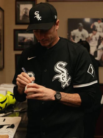 Robert Lewandowski na meczu baseballa Chicago White Sox