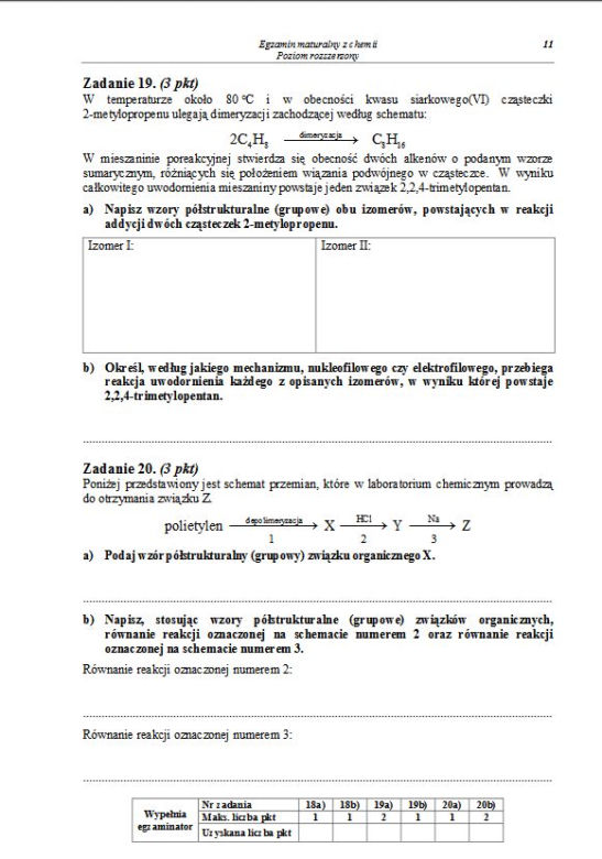 chemia 2013 poziom rozszerzony