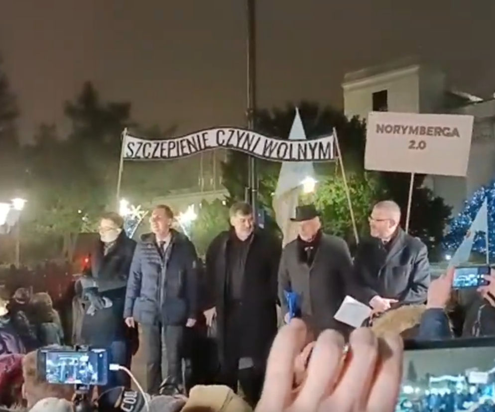 Protest antyszczepionkowców i Konfederacji