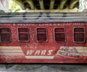 Trójwymiarowy mural przypomina o dawnej świetności linii kolejowej do Polic