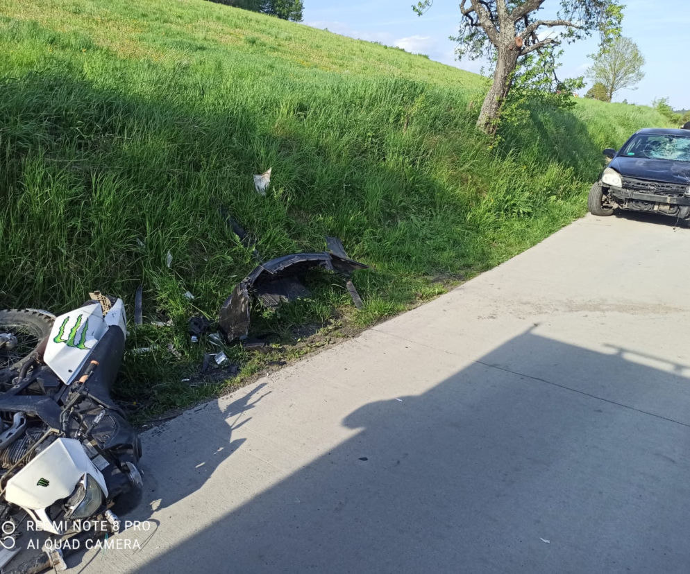 Młody motocyklista zderzył się z osobówką. Dramat pod Nowym Sączem