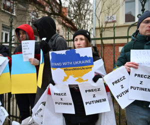 Manifestacja pod konsulatem Rosji w Gdańsku