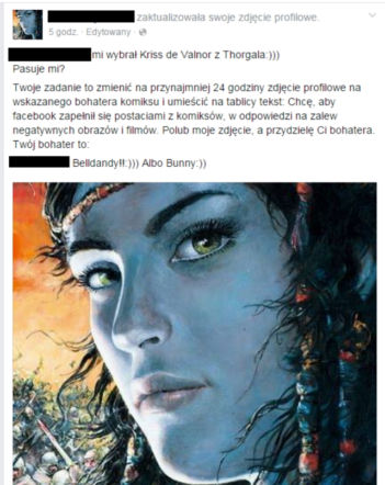 Zmiana zdjęcia profilowego na Facebooku na postać z komiksu