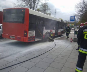 Pożar autobusu na ul. Jagiellońskiej