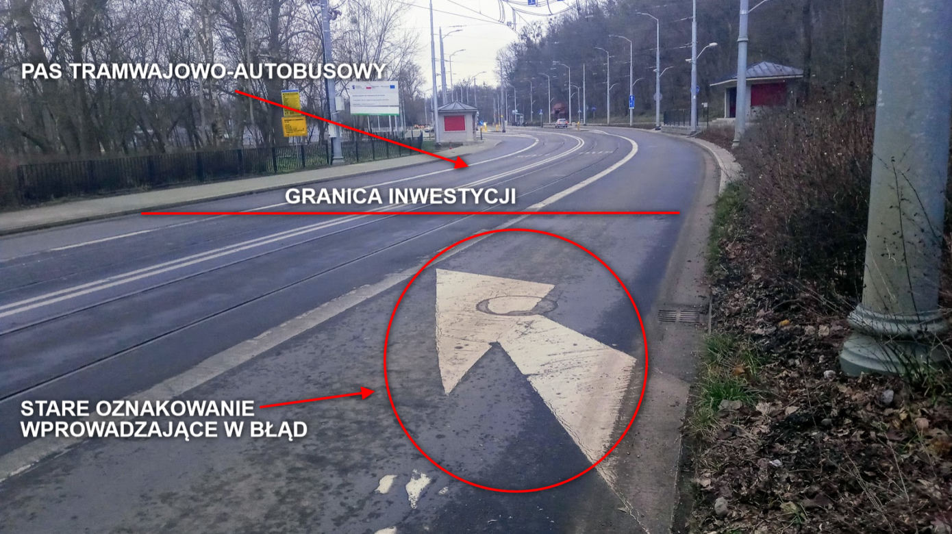 Oznakowanie na ulicy Arkońskiej wprowadza w błąd kierowców